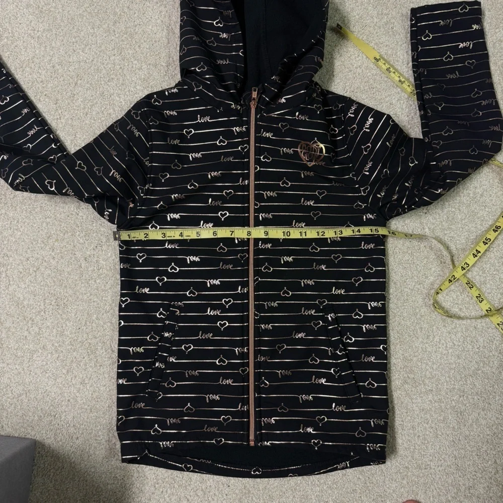 Body‎ Globe Kids Girls Allover Print Softshell Jacket Black Size 10-12 Outerwear
